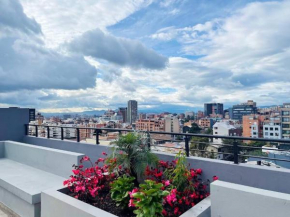 Moderno estudio con gimnasio, terraza y coworking en Bogotá